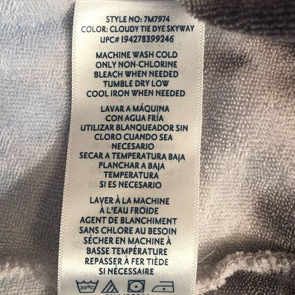 Seven 7 Gray& Blue tie dye thumbhole sweatshirt. Size large. - Picture 8 of 9